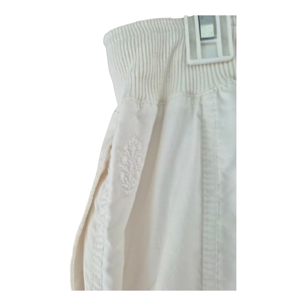 Free People Mesmerize Me Solid Cargo Pants White Cotton Blend Balloon Leg XS - Picture 6 of 7